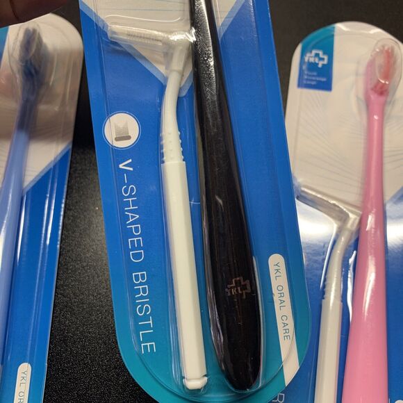 3 pack Y-kelin V-Shaped Orthodontic Toothbrush Soft Bristle - Picture 2 of 9